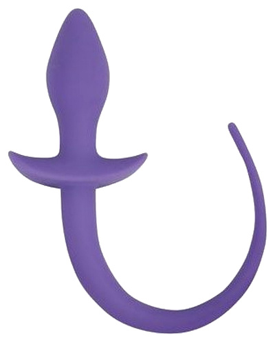 Фиолетовая Анальная пробка с хвостиком Bior toys (фиолетовый) 