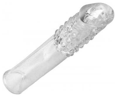 Насадка-удлинитель XR Brands Thick Stick Clear Textured Penis Extender 17,8 см (прозрачный) 