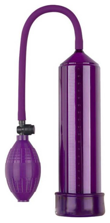 Фиолетовая вакуумная помпа Eroticon PUMP X1 с грушей (фиолетовый) 