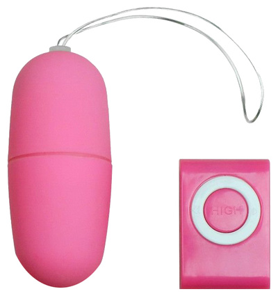 Розовое виброяйцо с пультом управления 7 см Сумерки Богов (розовый) 