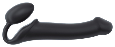 Страпон гибкий Strap-on-me Semi-Realistic чёрный XL (черный) 