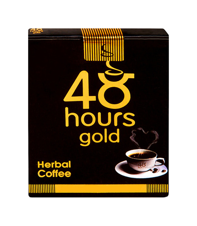 Возбуждающий растворимый кофе 48 hours gold 20 г (золотистый; черный) 