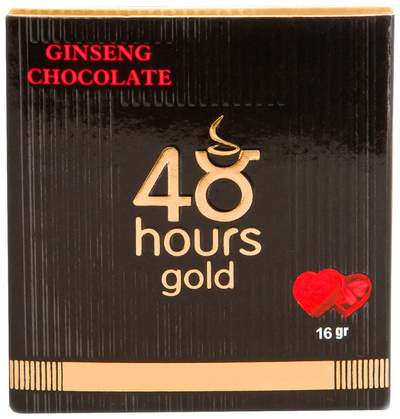 Возбуждающий шоколад 48 hours gold 16 г (золотистый; черный) 