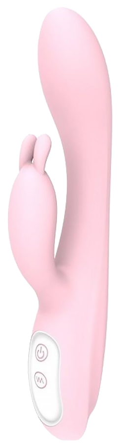 Розовый вибратор HEATING BUNNY с функцией нагрева 18,5 см Dream Toys 