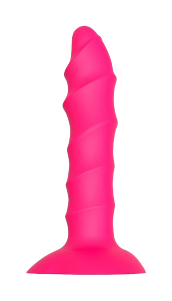 Розовый ребристый анальный фаллоимитатор TWISTED PLUG 14 см Dream Toys 