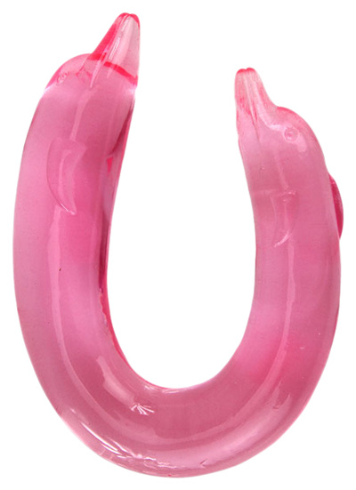Розовый двойной фаллоимитатор Dolphin 30,5 см Baile 