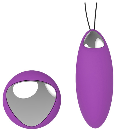 Фиолетовое перезаряжаемое виброяйцо Remote Duo Pleasure Dream Toys (фиолетовый) 