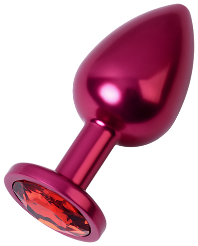Анальный страз Metal by TOYFA металл красный с кристалом цвета турмалин 82 см, 34 см 85 г. 