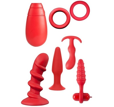 Подарочный набор для мужчин MENZSTUFF VIBRATING PLEASURE SET Dream Toys (красный) 