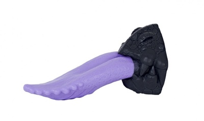 Фиолетовый стимулятор "Язык дракона" - 20,5 см. Erasexa (фиолетовый с черным) 