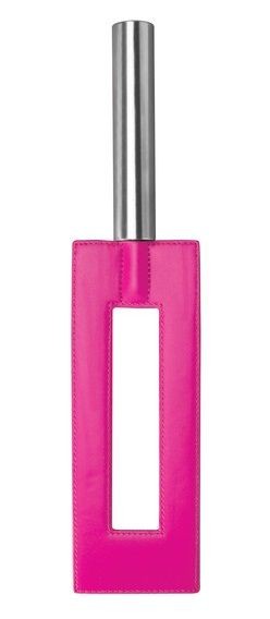 Розовая шлёпалка Leather Gap Paddle - 35 см. Shots Media BV (розовый) 