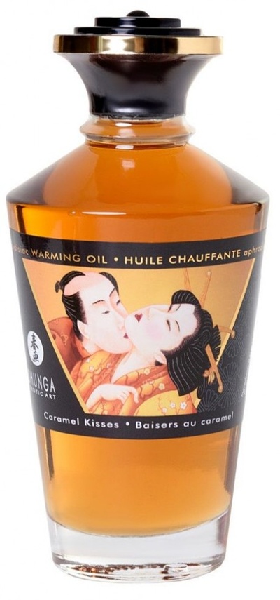 Массажное интимное масло с ароматом карамели - 100 мл. Shunga 