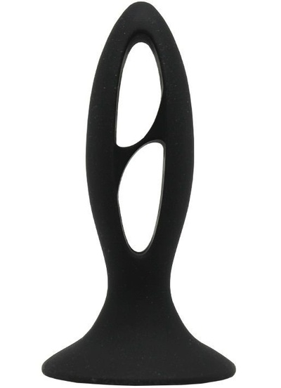 Чёрный анальный массажёр из силикона - 12 см. Baile (черный) 