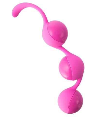 Розовые тройные вагинальные шарики из силикона DELISH BALLS Seven Creations (розовый) 