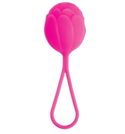 Розовый вагинальный шарик с петелькой для извлечения A-toys 