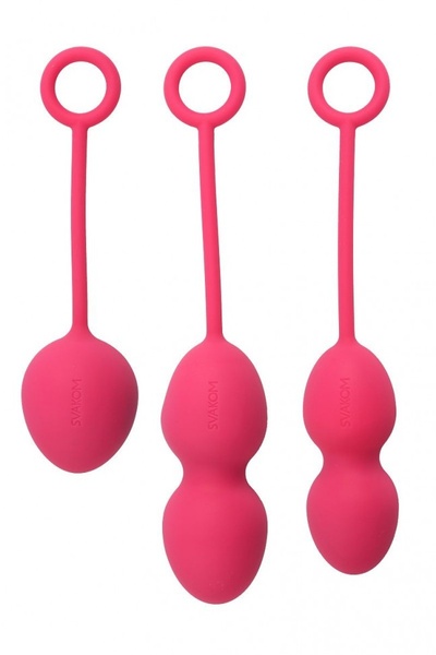 Набор розовых вагинальных шариков Nova Ball со смещенным центром тяжести Svakom (розовый) 