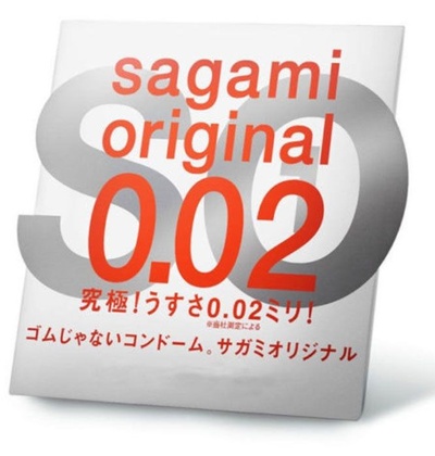 Ультратонкий презерватив Sagami Original 0.02 - 1 шт. (прозрачный) 