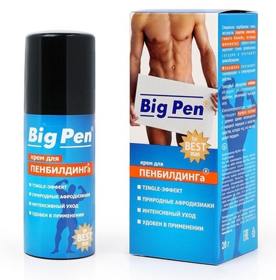Крем Big Pen для увеличения полового члена - 20 гр. Биоритм 