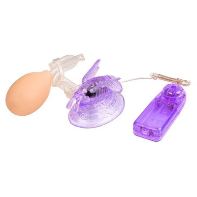 Стимулятор клитора с вакуумным массажем и вибрирующей бабочкой Baile 40663-SM (фиолетовый) 