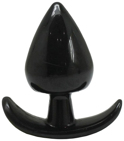 Черная анальная пробка с широким основанием 6,5 см Eroticon 157597-SM (черный) 