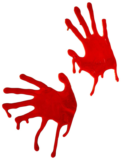 Наклейки на окна кровавые руки Fever 86966-SM (красный) 