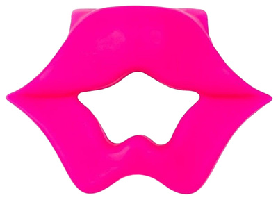 Розовое эрекционное виброкольцо в форме губ Brazzers BRC015S (розовый) 