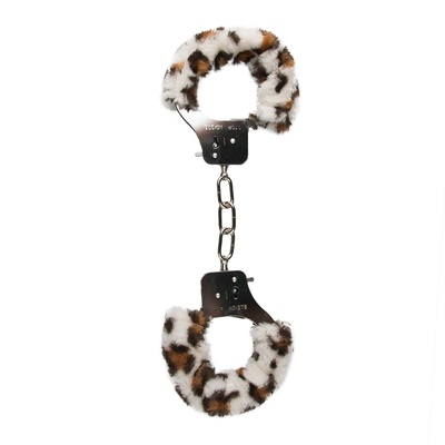 Наручники EDC Wholesale Furry Handcuffs с мехом леопард ET258LEO (коричневый) 