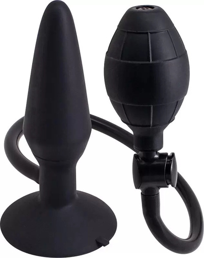 Анальная пробка с функцией расширения Inflatable Butt Plug Medium 14,2 см Seven Creations Y0011B10PGACN (черный) 