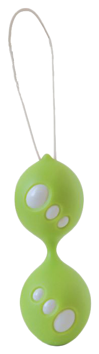Силиконовые вагинальные шарики со шнурком Bior toys зеленый 4610006786103 