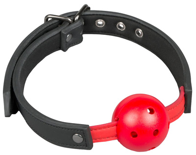 Красный кляп-шар Easytoys Ball Gag With Pvc Ball EDC Wholesale ET276RED (красный; черный) 