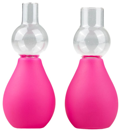 Розовые вакуумные стимуляторы для сосков Nipple Pump Set EDC Wholesale ET252PNK (розовый) 