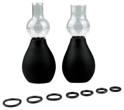 Черные вакуумные стимуляторы для сосков Nipple Pump Set EDC Wholesale ET252BLK (черный) 