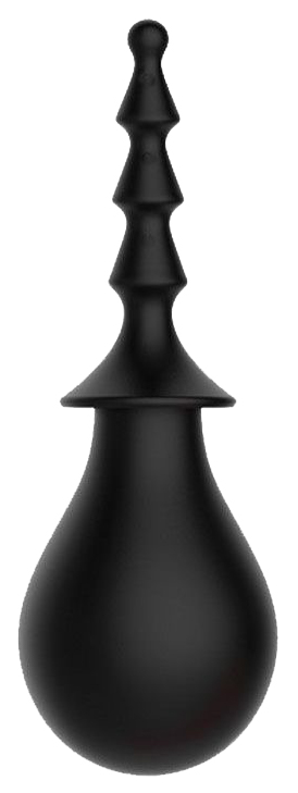 Черный силиконовый анальный душ-елочка Bior toys SEM-55127 