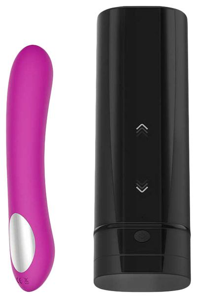 Набор для секса на расстоянии KIIROO Мастурбатор Onyx+ и Вибратор Pear2 Фиолетовый (фиолетовый; черный) 