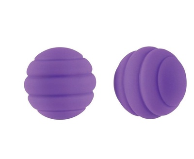 Фиолетовые стальные вагинальные шарики с силиконовым покрытием NS Novelties Ivy (фиолетовый) 