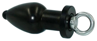 Чёрная полая анальная втулка с вставным поршнем Kanikule (черный) 