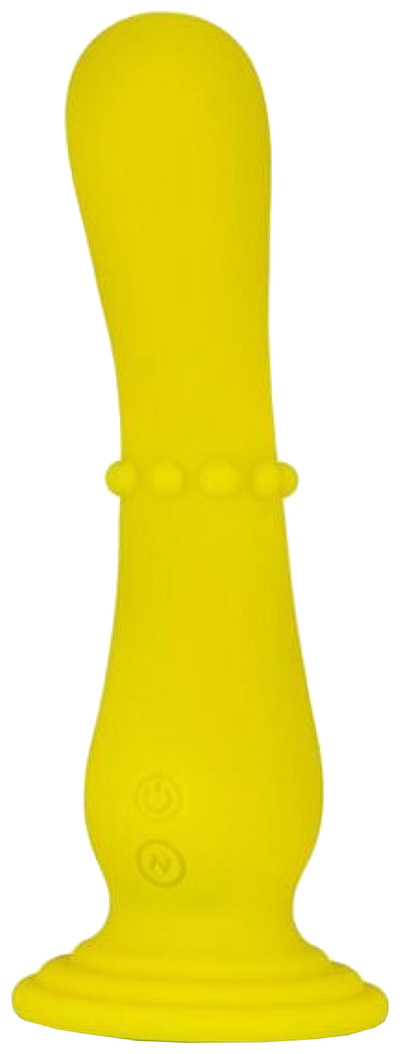 Желтый вибратор на присоске Nude Impressions 04 18 см Blush Novelties 