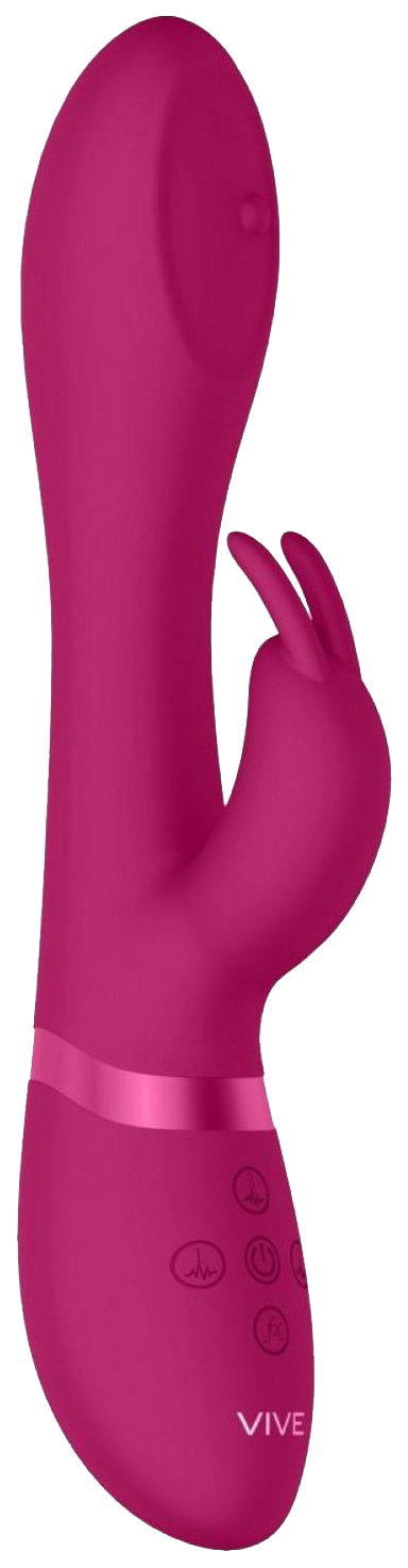 Розовый вибромассажер-кролик Mira 21,5 см Shots Media BV 