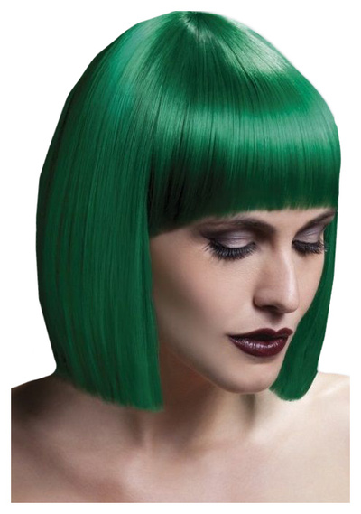 Зеленый парик со стрижкой прямой боб Fever Зеленый парик со стрижкой прямой боб зеленый Fever 