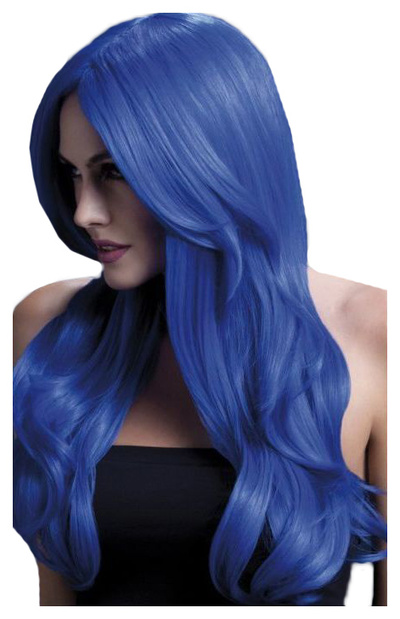 Синий парик с длинной челкой Khloe Fever Синий парик с длинной челкой Khloe синий S-M-L Fever 