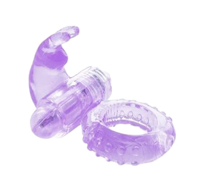 Фиолетовое вибрирующее кольцо с зайчиком Erokay Фиолетовое вибрирующее кольцо с зайчиком фиолетовый Erokay 