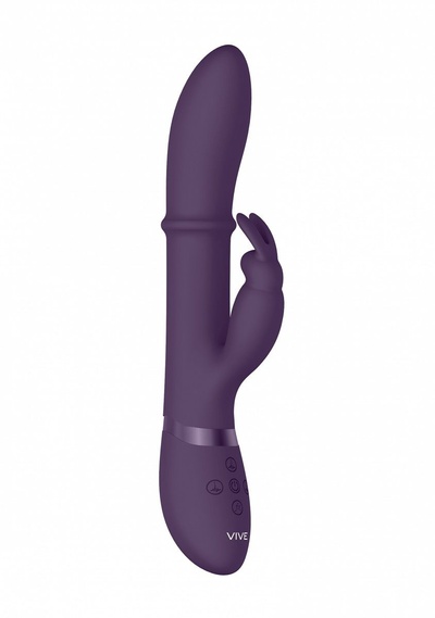 Вибратор-кролик со стимулирующим кольцом Shots Media BV Halo фиолетовый 24,5 см 