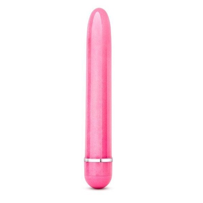 Розовый тонкий классический вибратор Slimline Vibe 17,8 см розовый Blush Novelties 