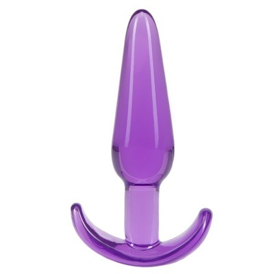 Фиолетовая анальная пробка в форме якоря Slim Anal Plug 10,8 см фиолетовый Blush Novelties 