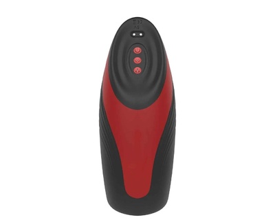 Dream Toys Черно-красный вибромастурбатор с подогревом Heating Suck Machine (черный) 