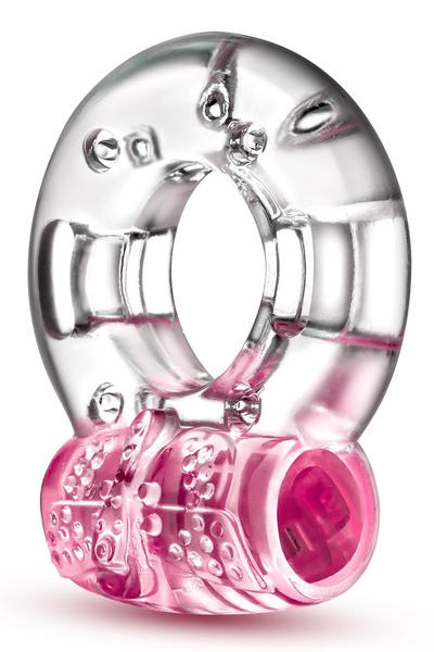 Розовое эрекционное виброкольцо Arouser Vibrating C-Ring Blush Novelties (розовый) 