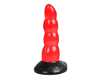 Красно-черный фаллоимитатор-елочка - 20 см. Bior toys (красный; черный) 