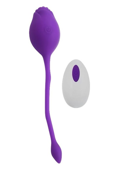 Фиолетовое перезаряжаемое виброяйцо Rosie с пультом ДУ CNT (фиолетовый) 