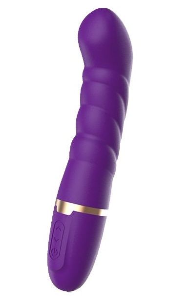 Фиолетовый перезаряжаемый вибратор Take Over The Swirl - 22,5 см CNT 