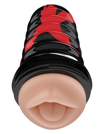 Мастурбатор ротик Pipedream PDX Elite Air-Tight Oral Stroker, черный Мастурбатор в тубе тугой ротик PDX ELITE Air Tight Oral Stroker (бежевый) 